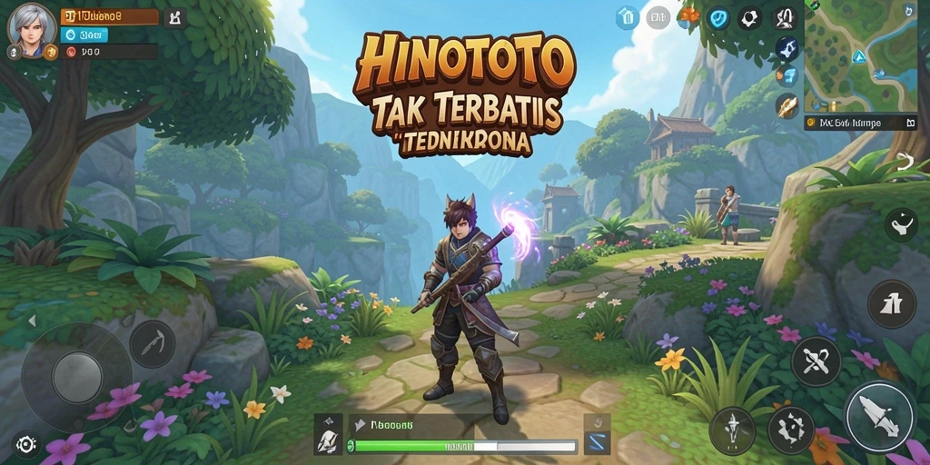 Gameplay HINOTOTO di dunia terbuka yang mengasyikkan.