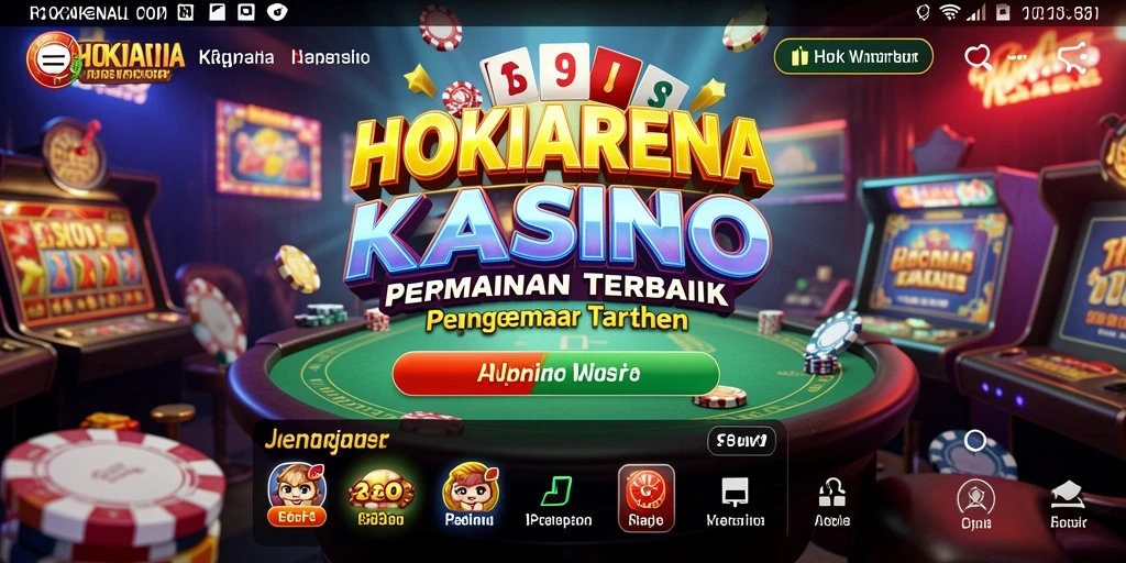 Screenshot utama HOKIARENA menampilkan gameplay Kasino yang menegangkan.