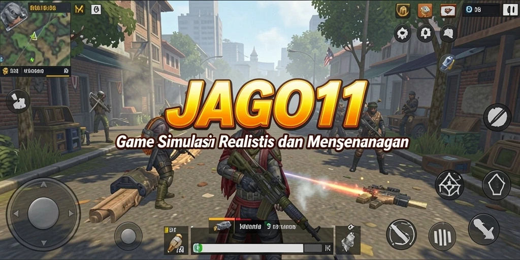 Tampilan gameplay JAGO11 dengan interaksi karakter yang menarik.