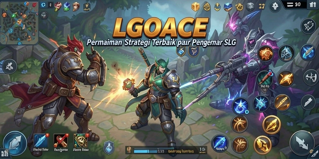 Screenshot LGOACE menampilkan aksi pertempuran strategis yang mendebarkan.