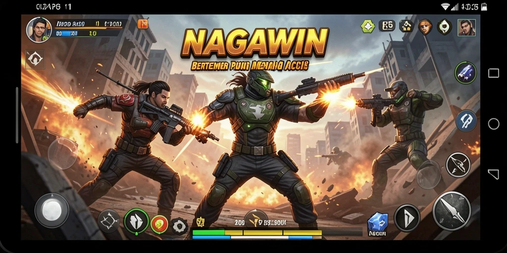 Screenshot gameplay NAGAWIN dengan aksi seru yang menegangkan.