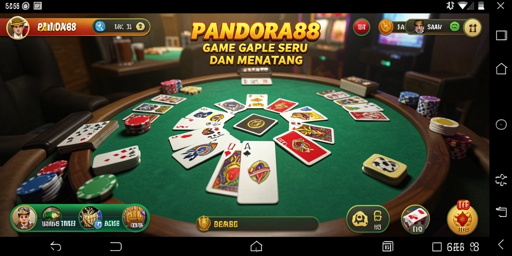 Tampilan gameplay Gaple yang menarik dan mendebarkan.