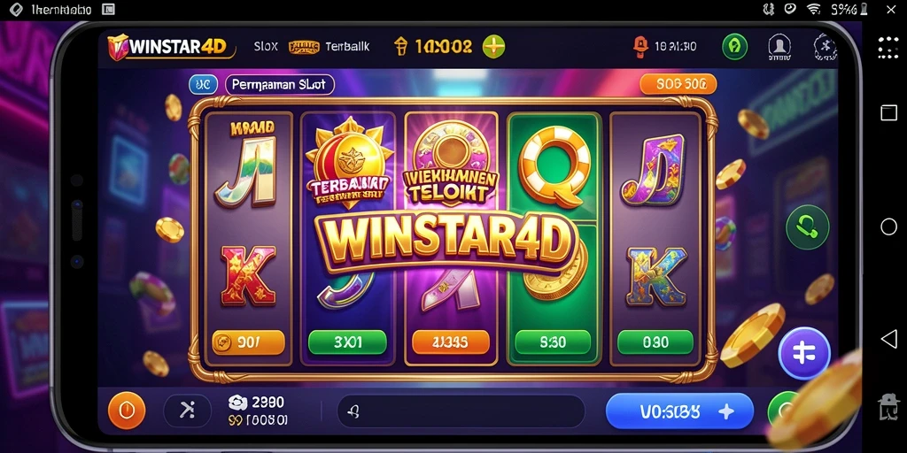 Tampilan gameplay seru di WINSTAR4D dengan animasi slot yang menarik.